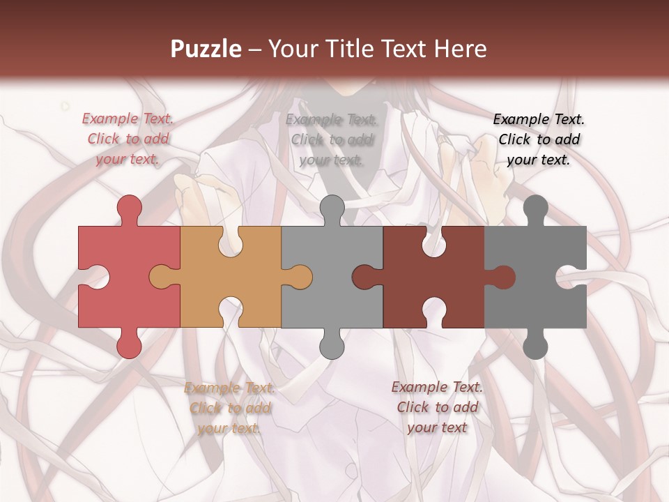 A Woman With Red Hair Is Standing In Front Of A Tree PowerPoint Template