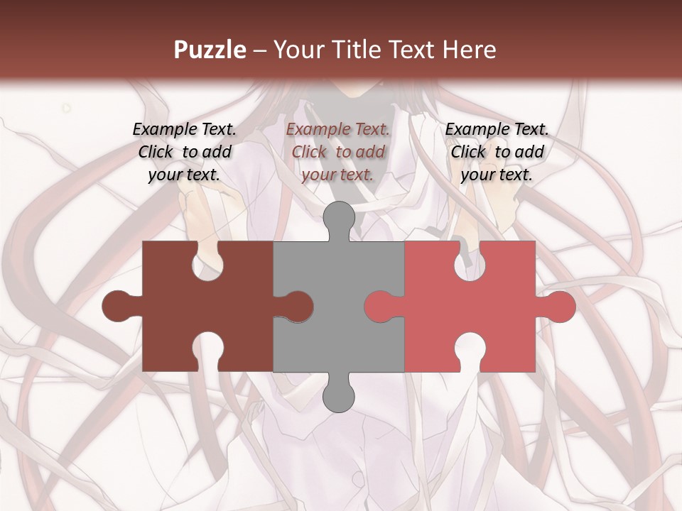 A Woman With Red Hair Is Standing In Front Of A Tree PowerPoint Template