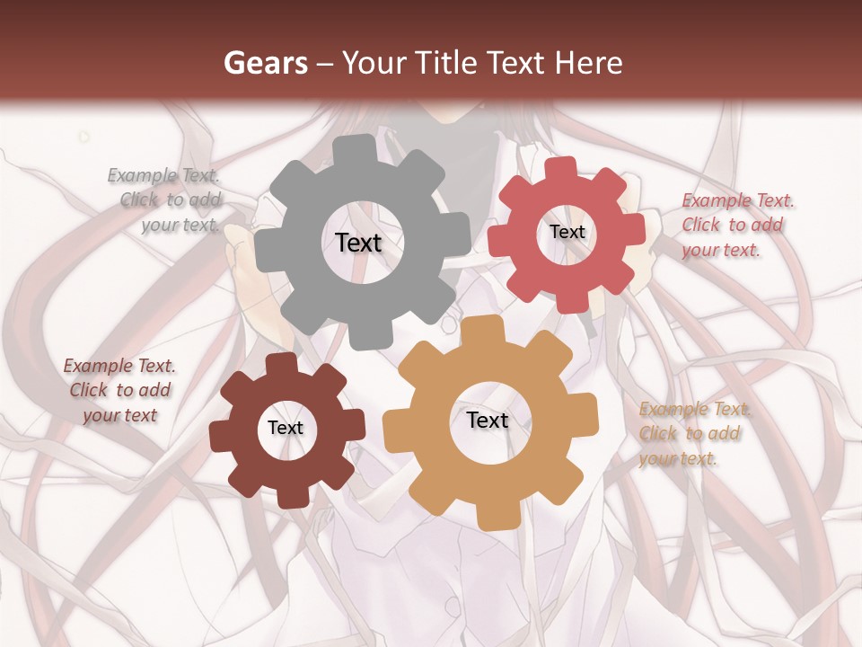 A Woman With Red Hair Is Standing In Front Of A Tree PowerPoint Template