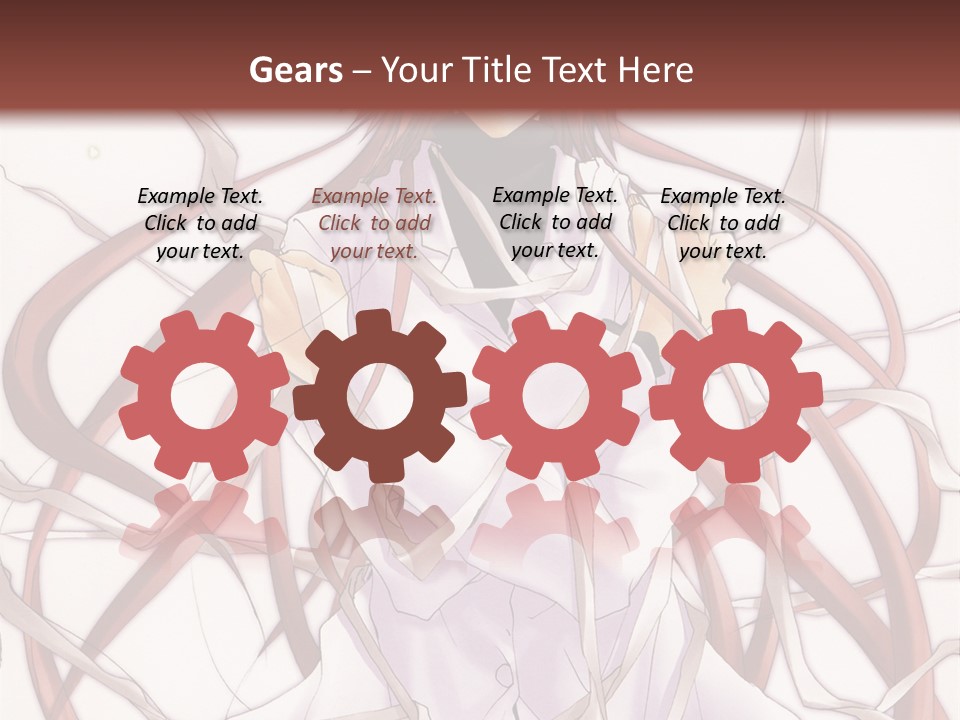 A Woman With Red Hair Is Standing In Front Of A Tree PowerPoint Template