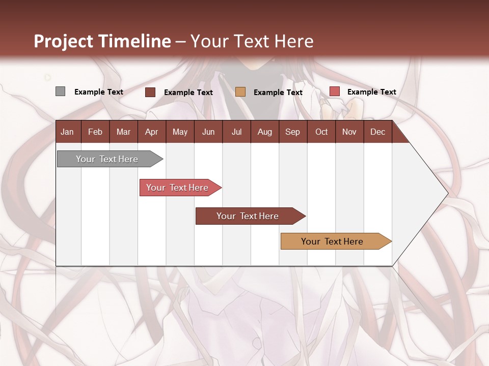 A Woman With Red Hair Is Standing In Front Of A Tree PowerPoint Template