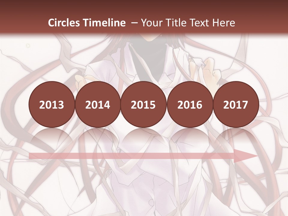 A Woman With Red Hair Is Standing In Front Of A Tree PowerPoint Template