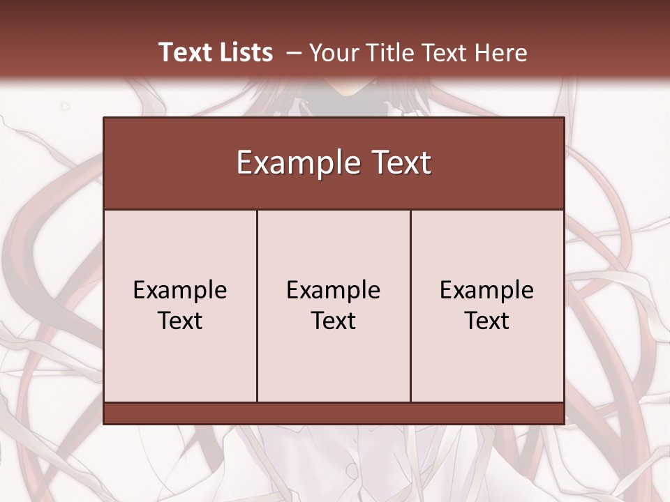 A Woman With Red Hair Is Standing In Front Of A Tree PowerPoint Template