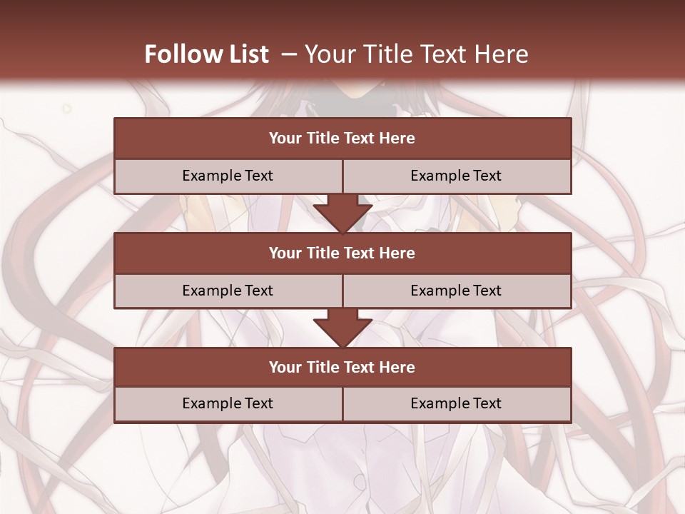 A Woman With Red Hair Is Standing In Front Of A Tree PowerPoint Template