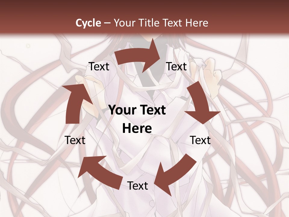 A Woman With Red Hair Is Standing In Front Of A Tree PowerPoint Template