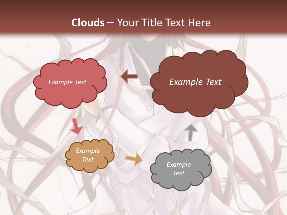 A Woman With Red Hair Is Standing In Front Of A Tree PowerPoint Template
