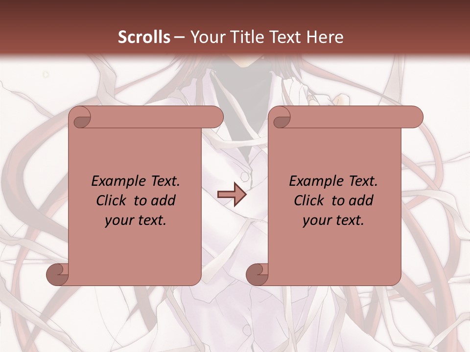 A Woman With Red Hair Is Standing In Front Of A Tree PowerPoint Template