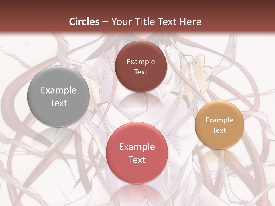 A Woman With Red Hair Is Standing In Front Of A Tree PowerPoint Template