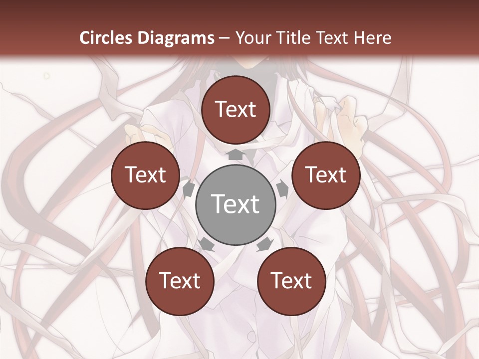 A Woman With Red Hair Is Standing In Front Of A Tree PowerPoint Template