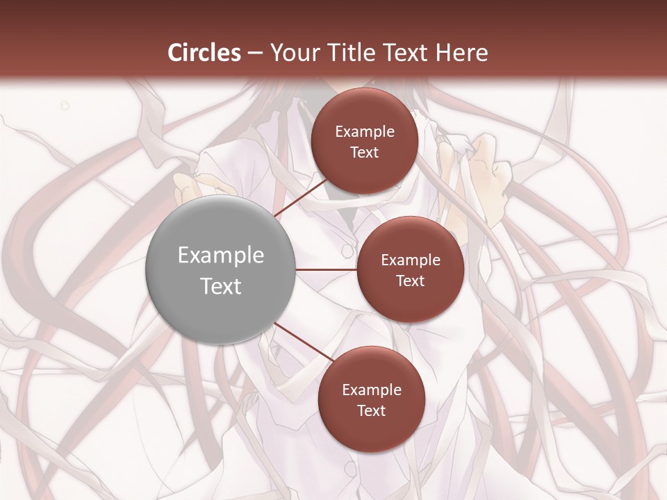 A Woman With Red Hair Is Standing In Front Of A Tree PowerPoint Template