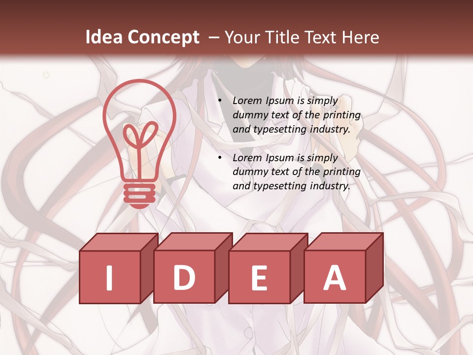 A Woman With Red Hair Is Standing In Front Of A Tree PowerPoint Template