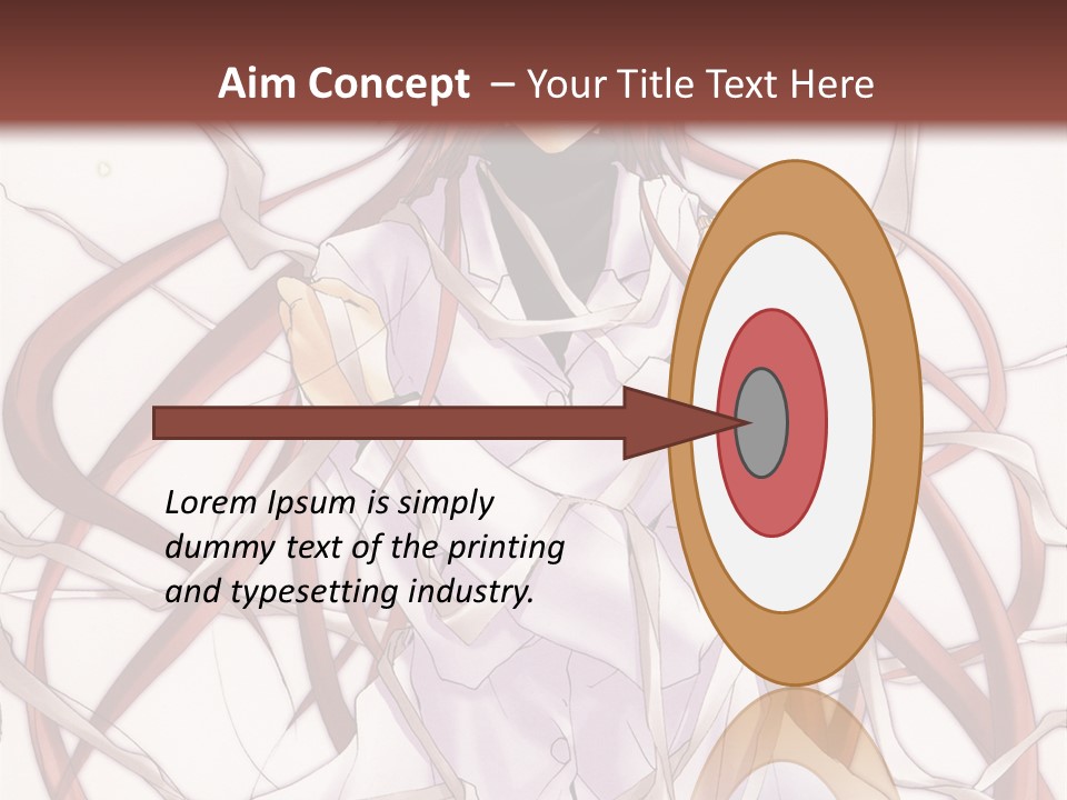 A Woman With Red Hair Is Standing In Front Of A Tree PowerPoint Template