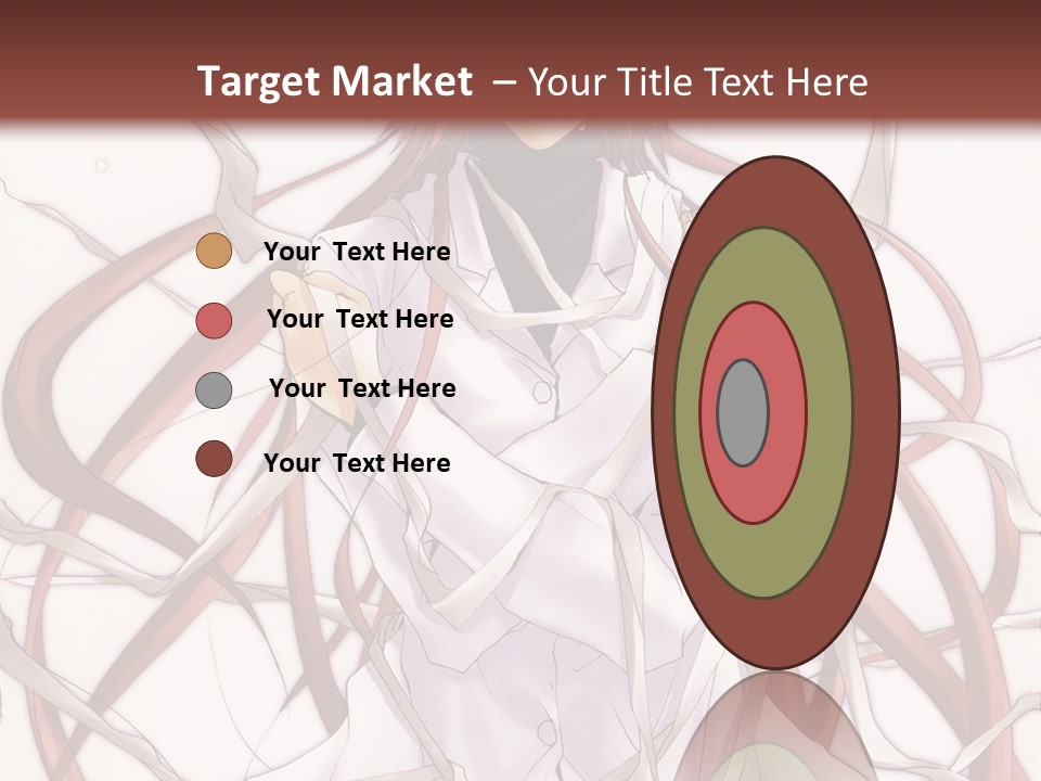 A Woman With Red Hair Is Standing In Front Of A Tree PowerPoint Template