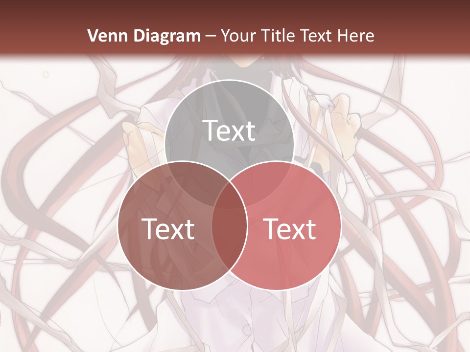 A Woman With Red Hair Is Standing In Front Of A Tree PowerPoint Template