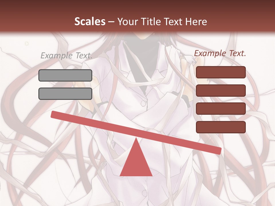 A Woman With Red Hair Is Standing In Front Of A Tree PowerPoint Template