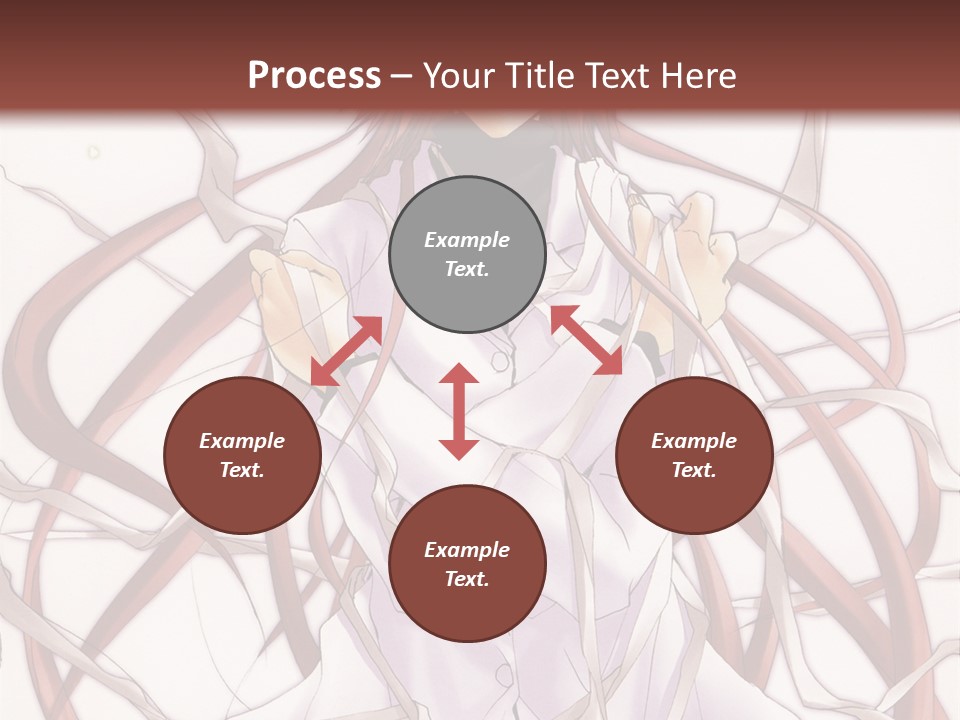 A Woman With Red Hair Is Standing In Front Of A Tree PowerPoint Template
