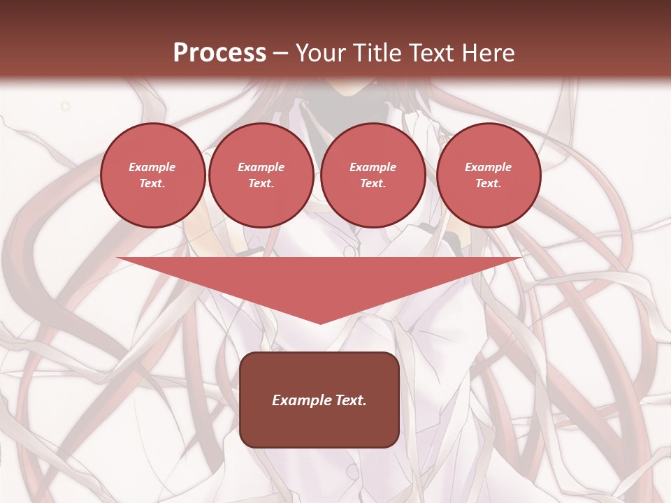 A Woman With Red Hair Is Standing In Front Of A Tree PowerPoint Template