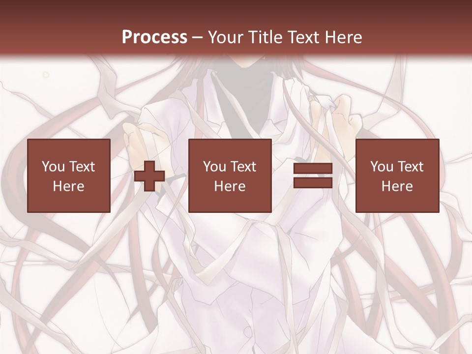 A Woman With Red Hair Is Standing In Front Of A Tree PowerPoint Template