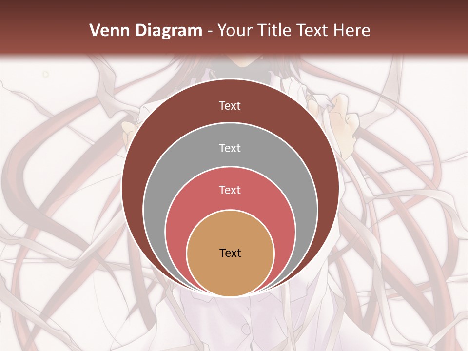 A Woman With Red Hair Is Standing In Front Of A Tree PowerPoint Template