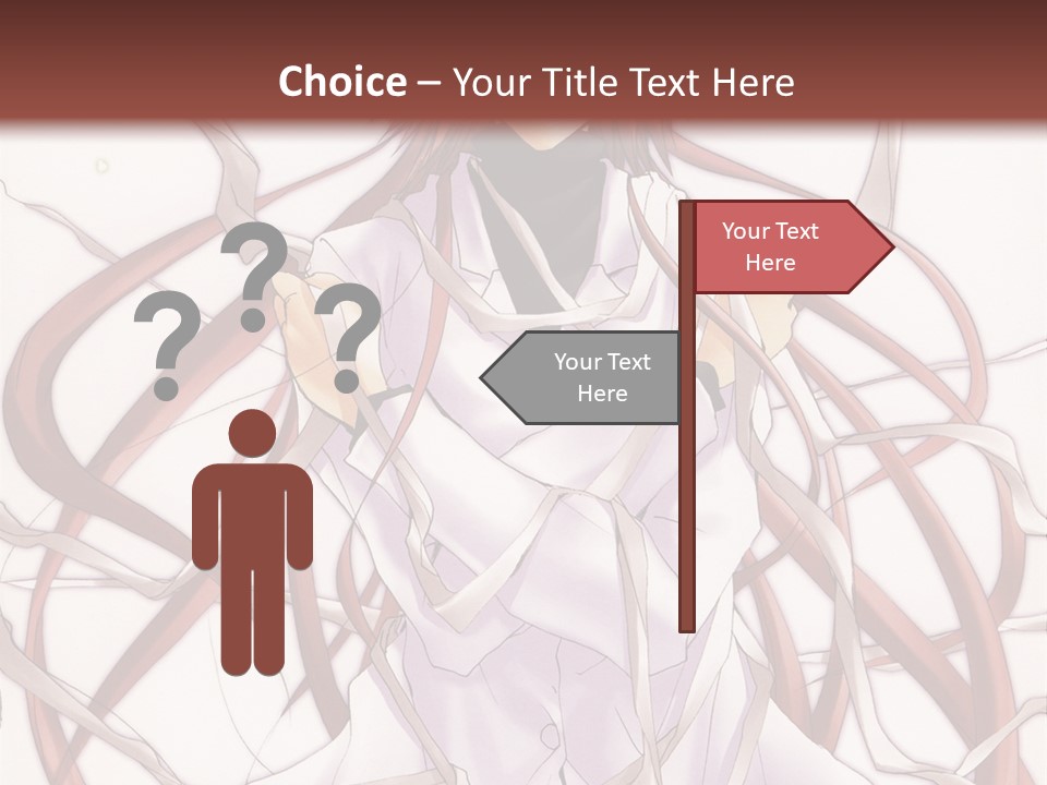 A Woman With Red Hair Is Standing In Front Of A Tree PowerPoint Template