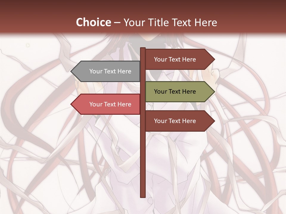 A Woman With Red Hair Is Standing In Front Of A Tree PowerPoint Template