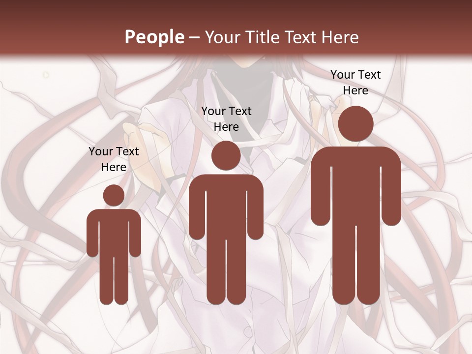 A Woman With Red Hair Is Standing In Front Of A Tree PowerPoint Template