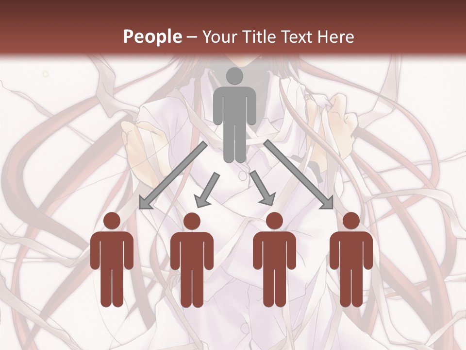 A Woman With Red Hair Is Standing In Front Of A Tree PowerPoint Template