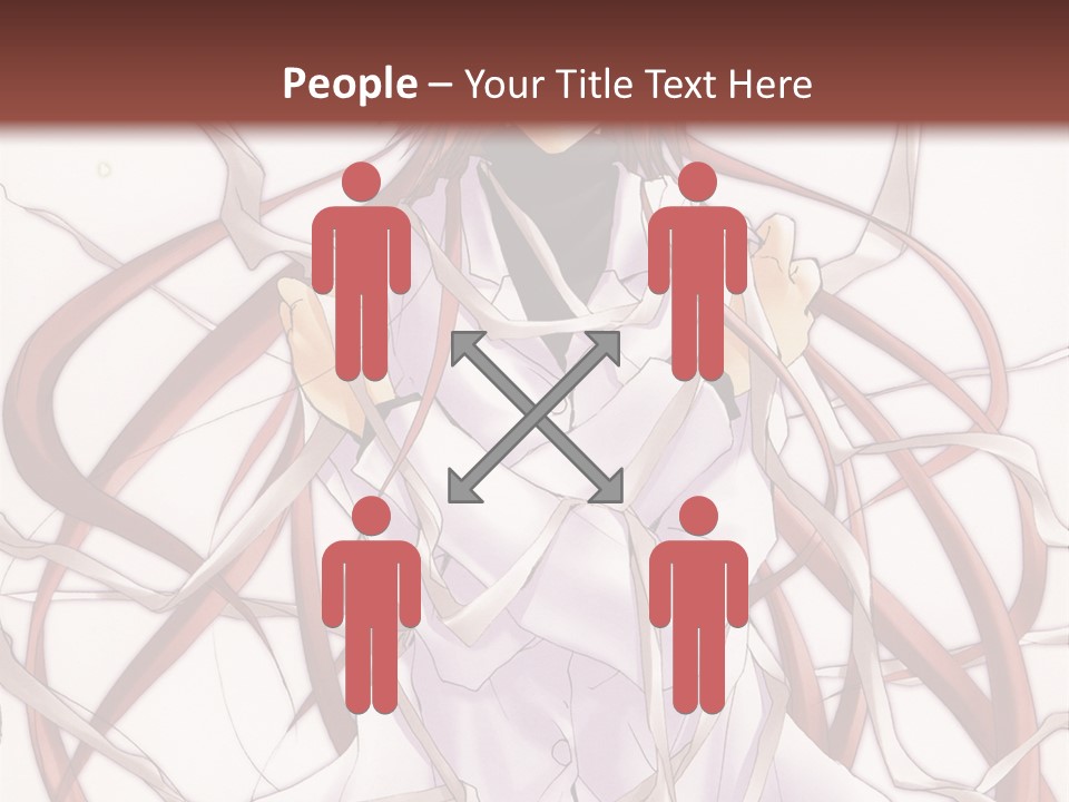 A Woman With Red Hair Is Standing In Front Of A Tree PowerPoint Template