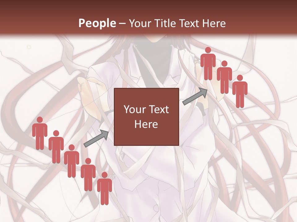 A Woman With Red Hair Is Standing In Front Of A Tree PowerPoint Template