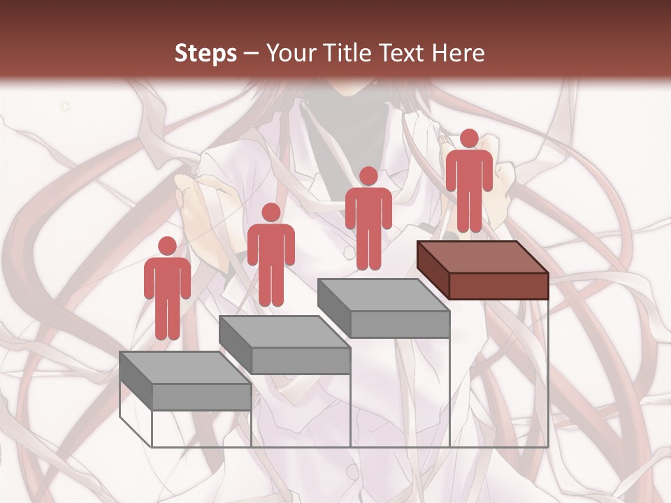 A Woman With Red Hair Is Standing In Front Of A Tree PowerPoint Template