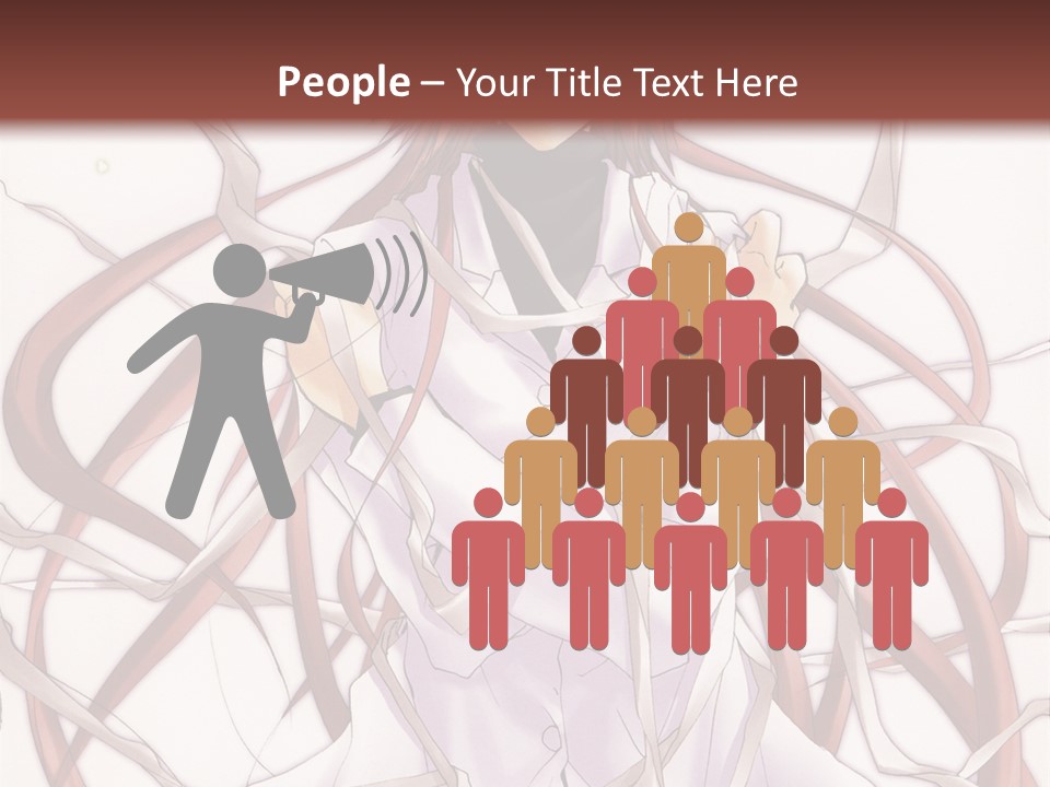 A Woman With Red Hair Is Standing In Front Of A Tree PowerPoint Template