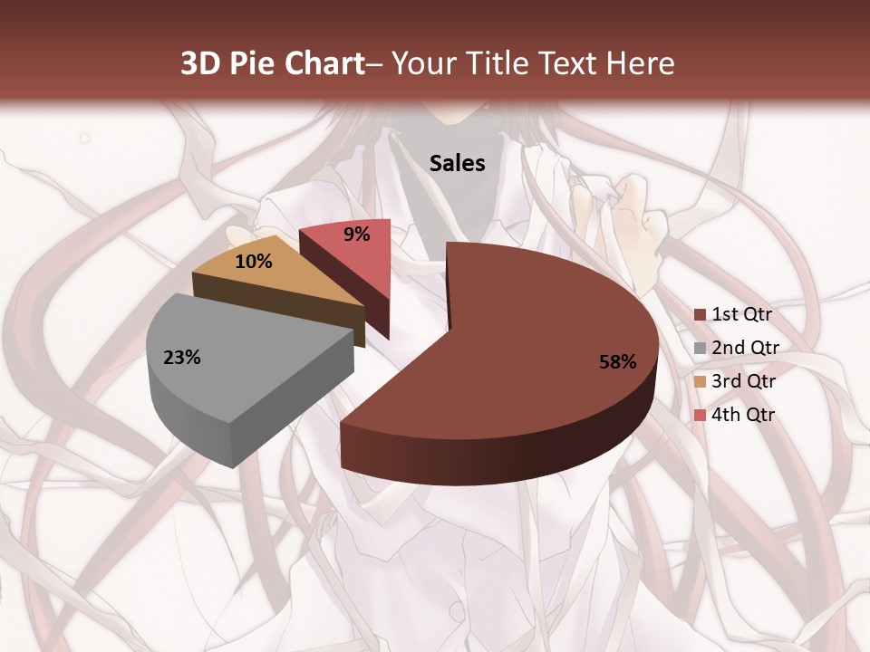 A Woman With Red Hair Is Standing In Front Of A Tree PowerPoint Template