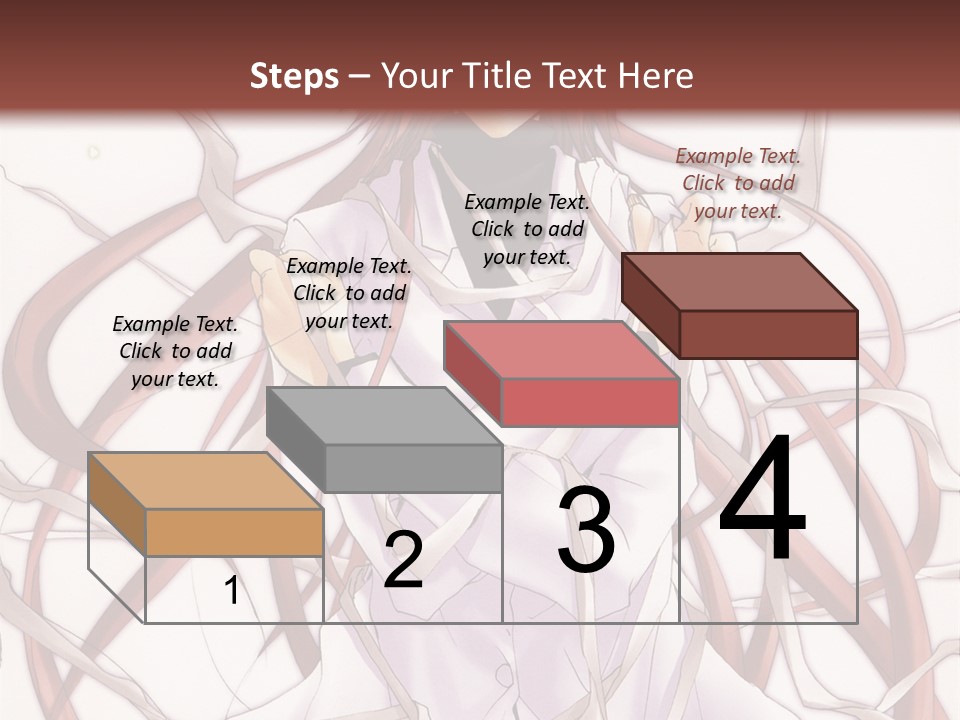 A Woman With Red Hair Is Standing In Front Of A Tree PowerPoint Template