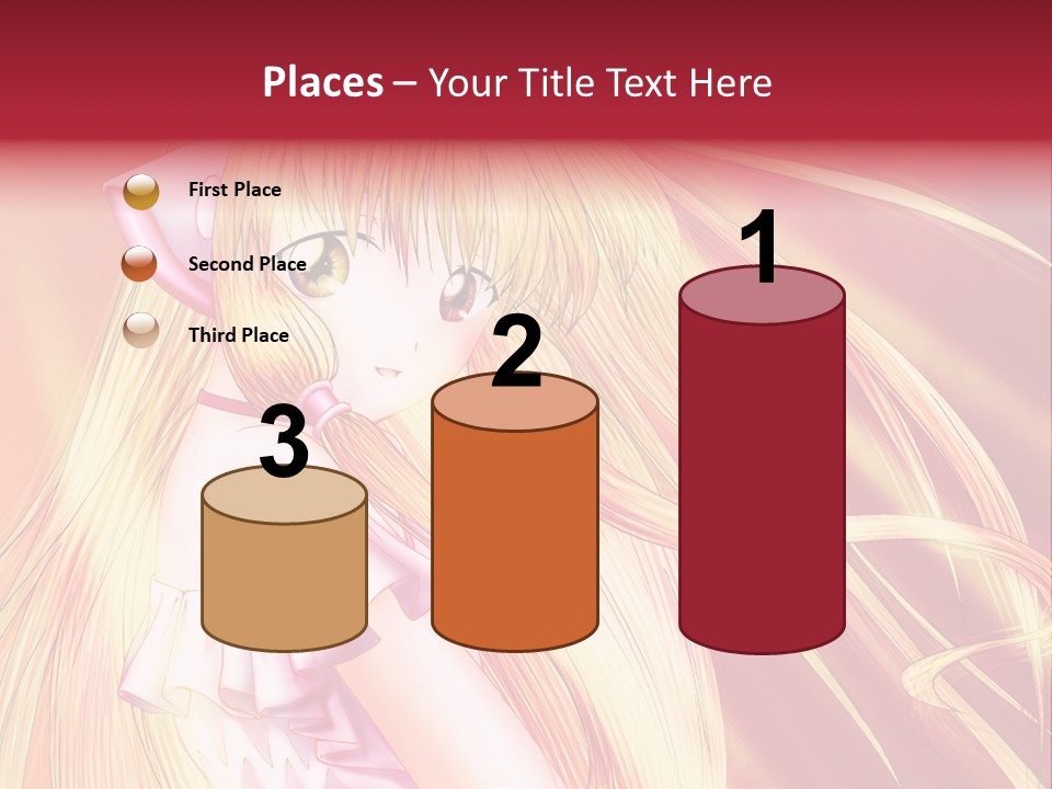 A Girl With Long Blonde Hair And A Pink Dress PowerPoint Template