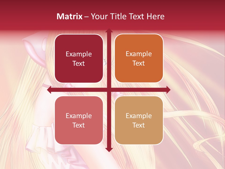 A Girl With Long Blonde Hair And A Pink Dress PowerPoint Template