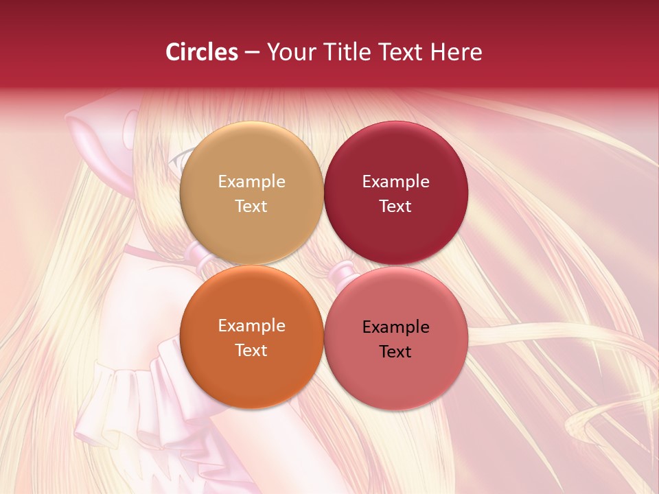 A Girl With Long Blonde Hair And A Pink Dress PowerPoint Template