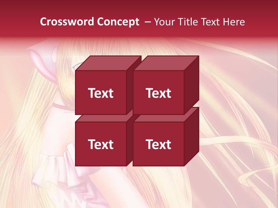 A Girl With Long Blonde Hair And A Pink Dress PowerPoint Template