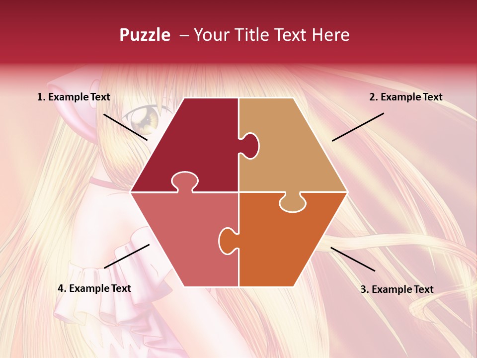 A Girl With Long Blonde Hair And A Pink Dress PowerPoint Template