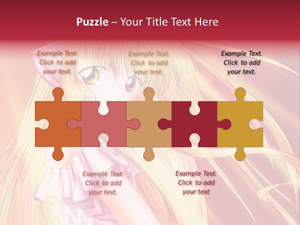A Girl With Long Blonde Hair And A Pink Dress PowerPoint Template
