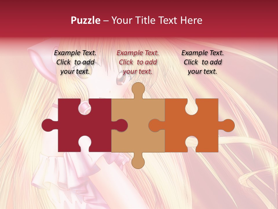 A Girl With Long Blonde Hair And A Pink Dress PowerPoint Template