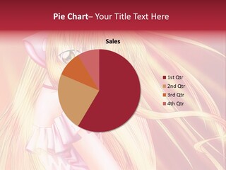 A Girl With Long Blonde Hair And A Pink Dress PowerPoint Template