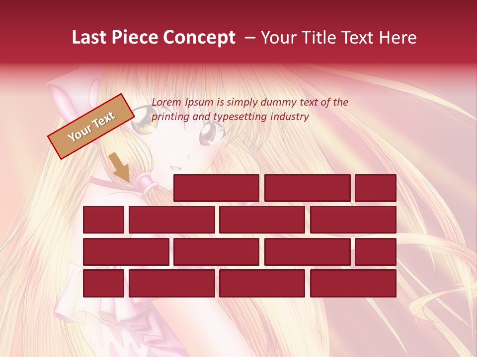 A Girl With Long Blonde Hair And A Pink Dress PowerPoint Template