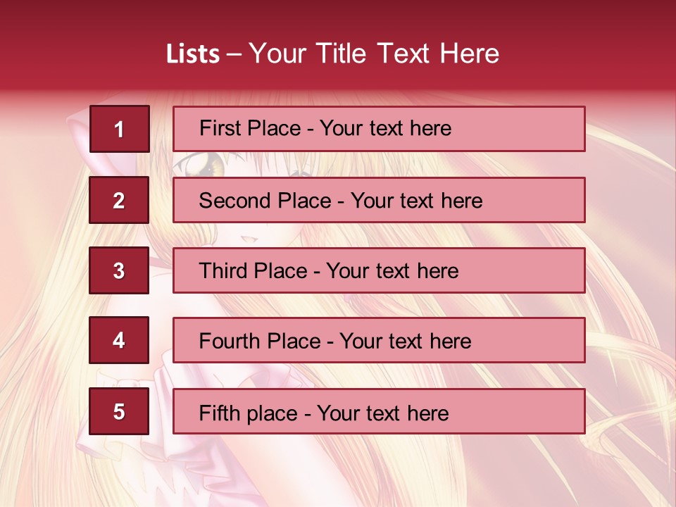 A Girl With Long Blonde Hair And A Pink Dress PowerPoint Template