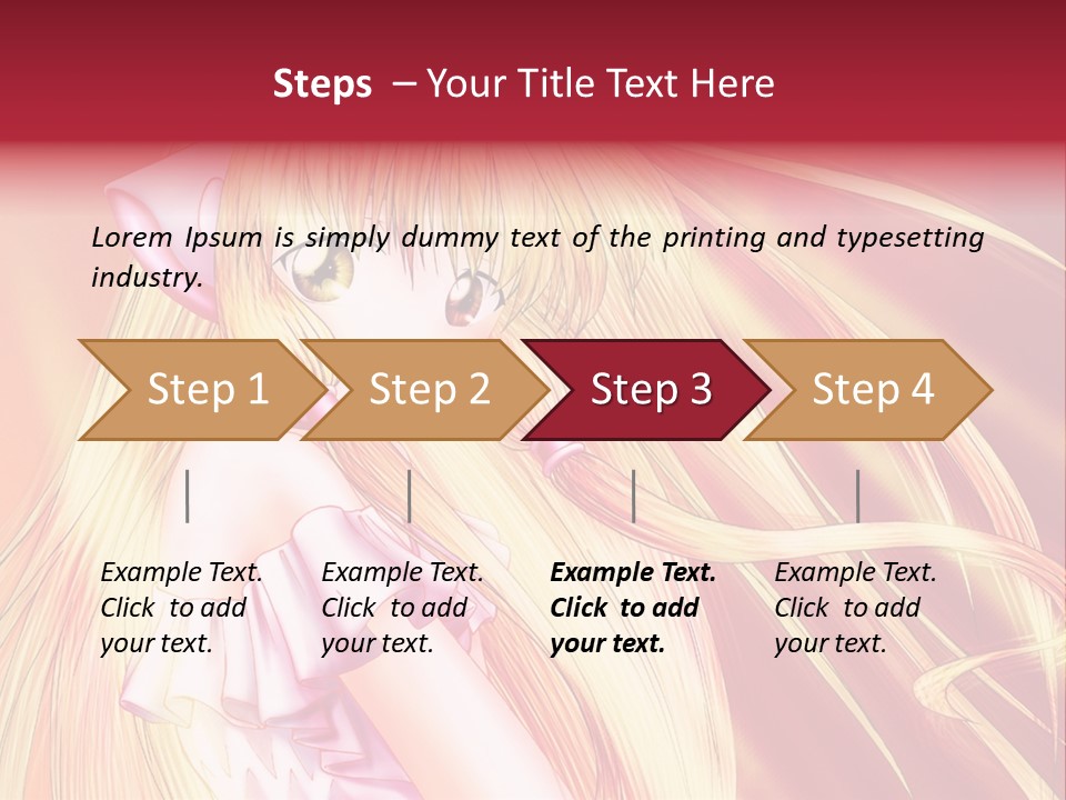 A Girl With Long Blonde Hair And A Pink Dress PowerPoint Template