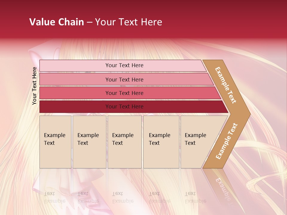 A Girl With Long Blonde Hair And A Pink Dress PowerPoint Template