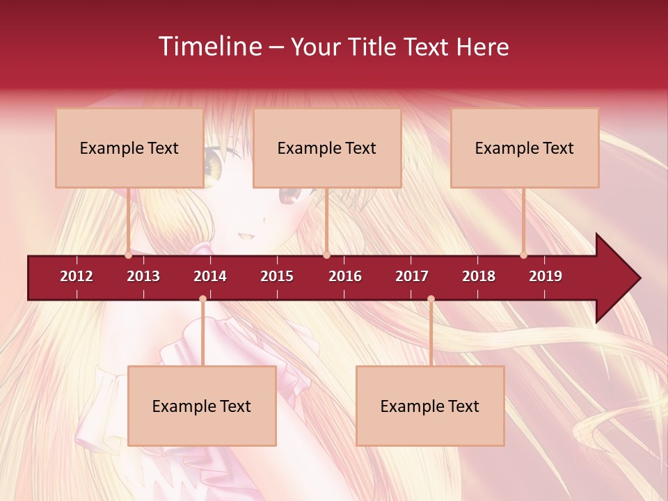 A Girl With Long Blonde Hair And A Pink Dress PowerPoint Template