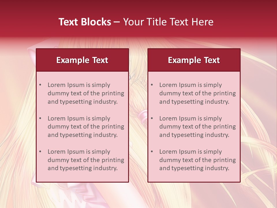 A Girl With Long Blonde Hair And A Pink Dress PowerPoint Template