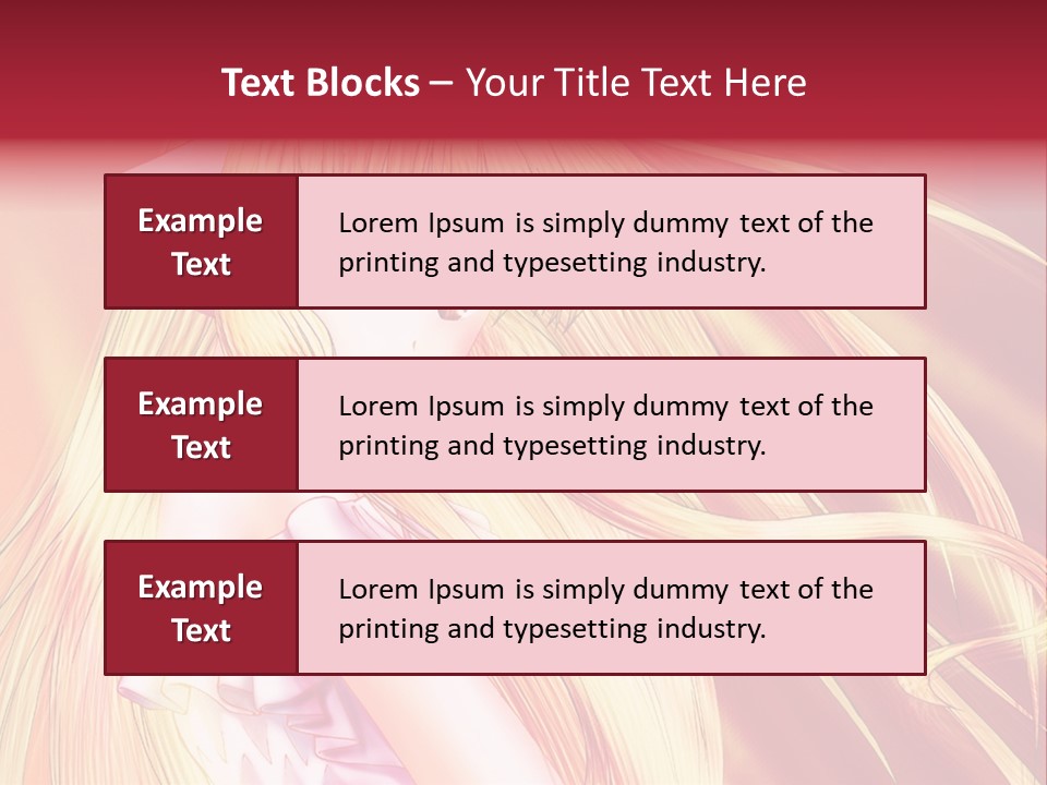 A Girl With Long Blonde Hair And A Pink Dress PowerPoint Template