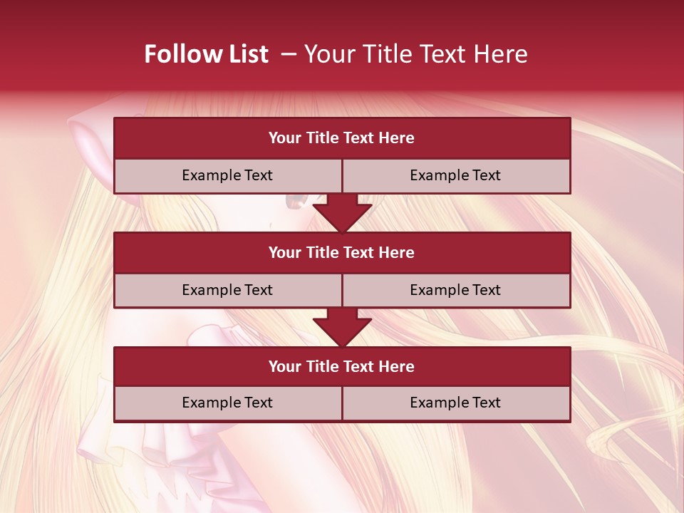 A Girl With Long Blonde Hair And A Pink Dress PowerPoint Template