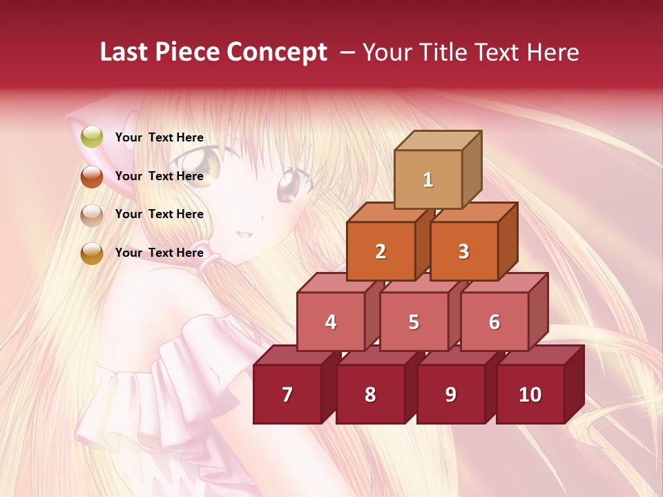 A Girl With Long Blonde Hair And A Pink Dress PowerPoint Template